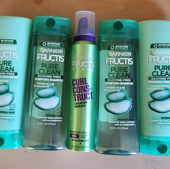 Garnier Fructis hair care bundle. 2  shampoo, 2  conditioner, 1 mousse. - Picture 3 of 3